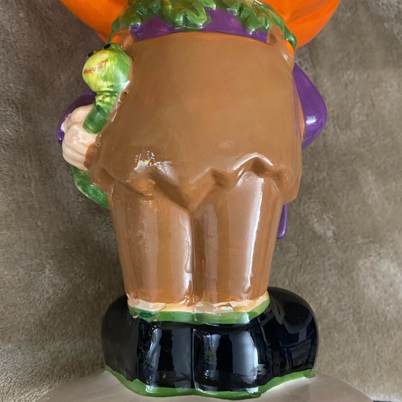 10” Halloween Pumpkin Ceramic Decorative Statue Bowl - Picture 10 of 16